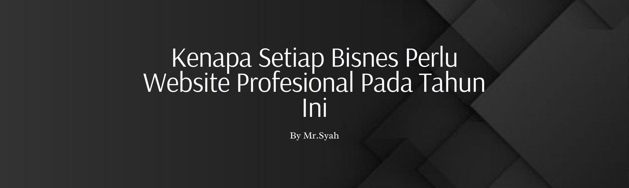 Kenapa Setiap Bisnes Perlu Website Profesional Pada Tahun Ini